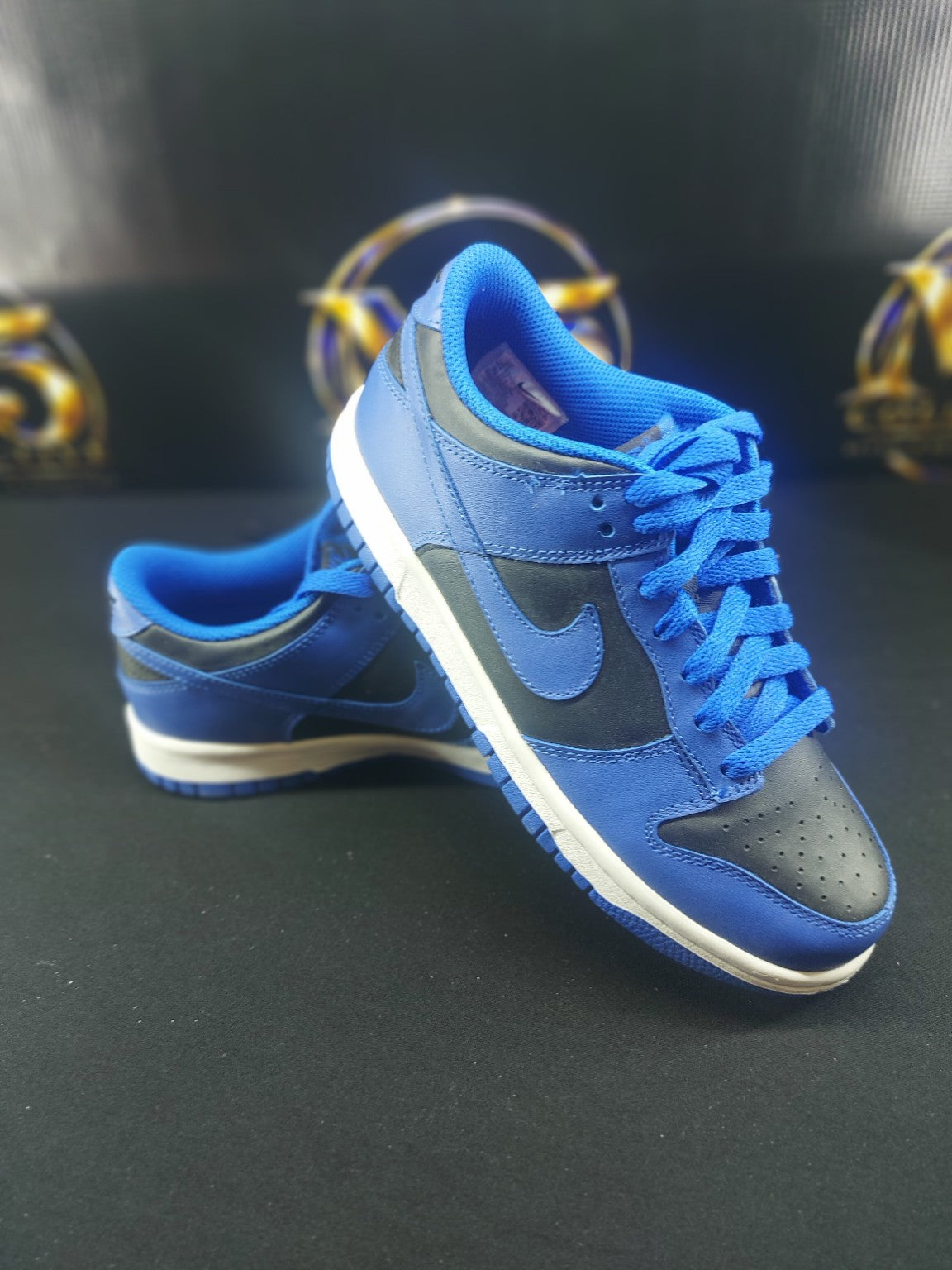 Nike Dunk Low GS Hyper Cobalt Black White size 5Y image 5