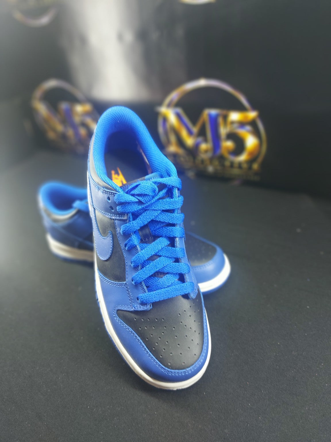 Nike Dunk Low GS Hyper Cobalt Black White size 5Y image 6