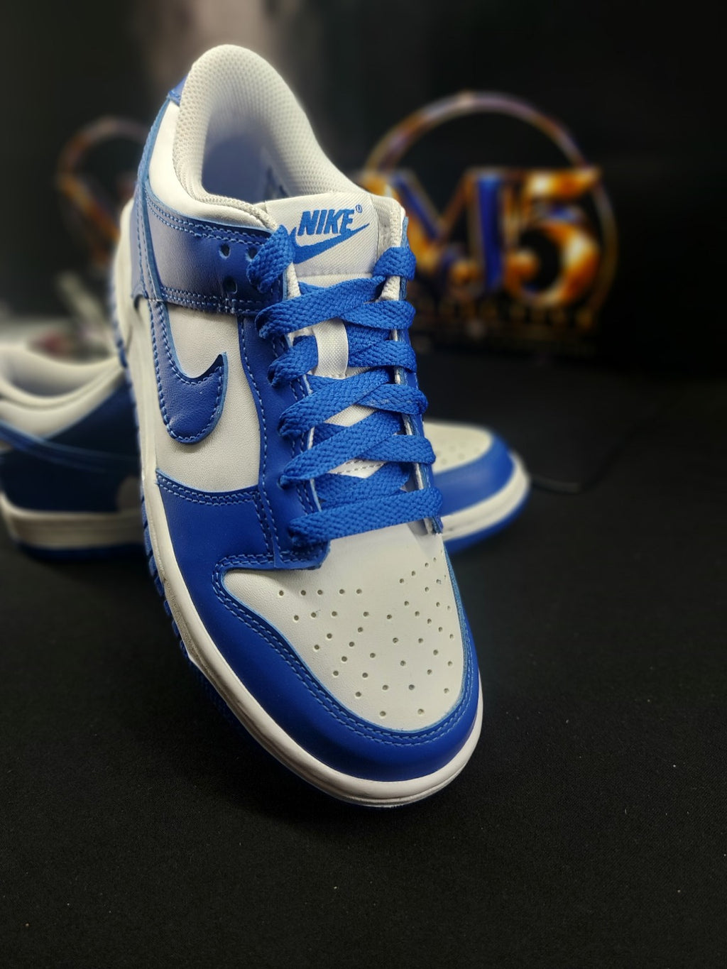 Actual Nike Dunk Low GS White Hyper Royal size 5Y photo 4