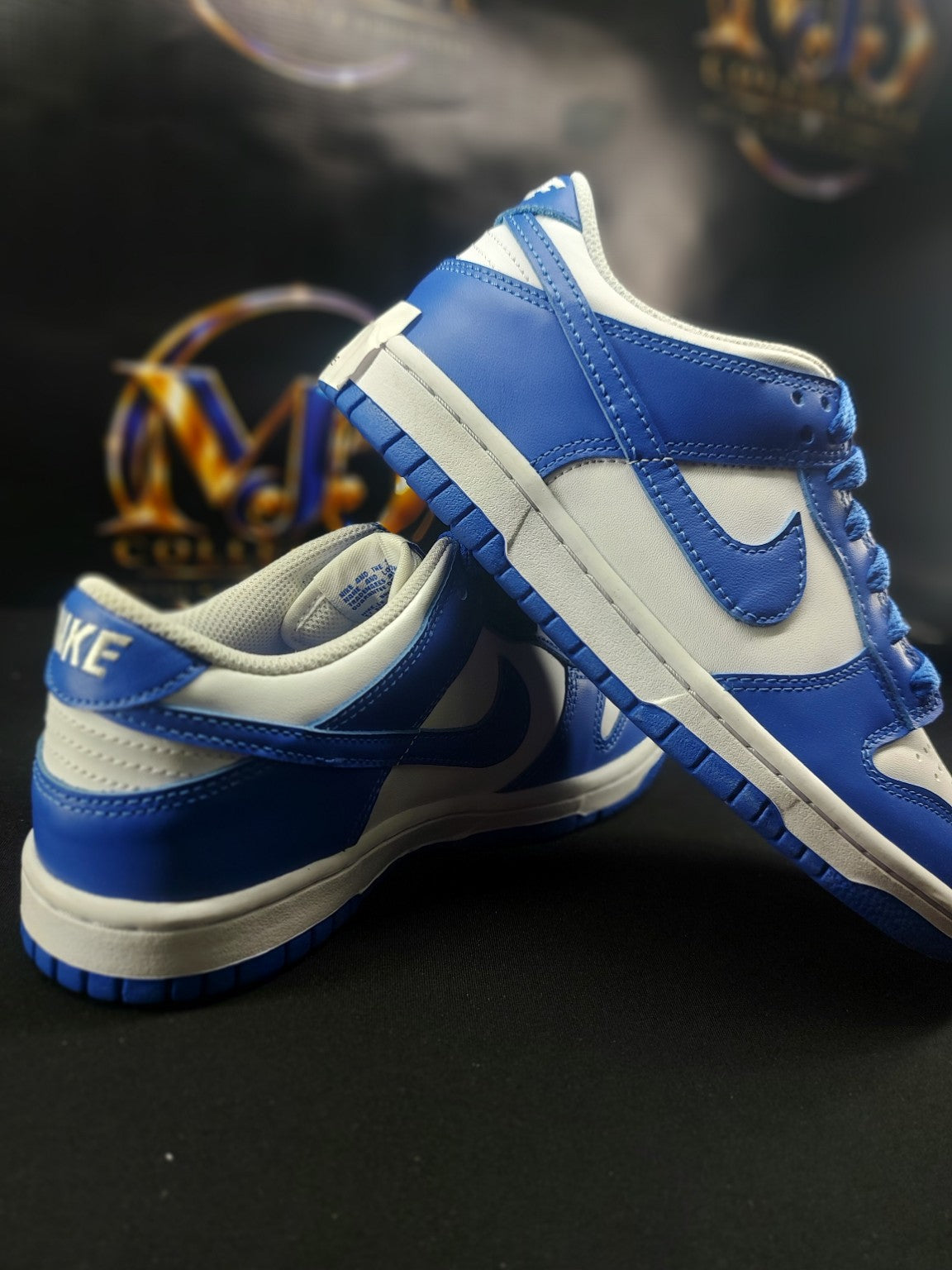 Actual Nike Dunk Low GS White Hyper Royal size 5Y photo 5