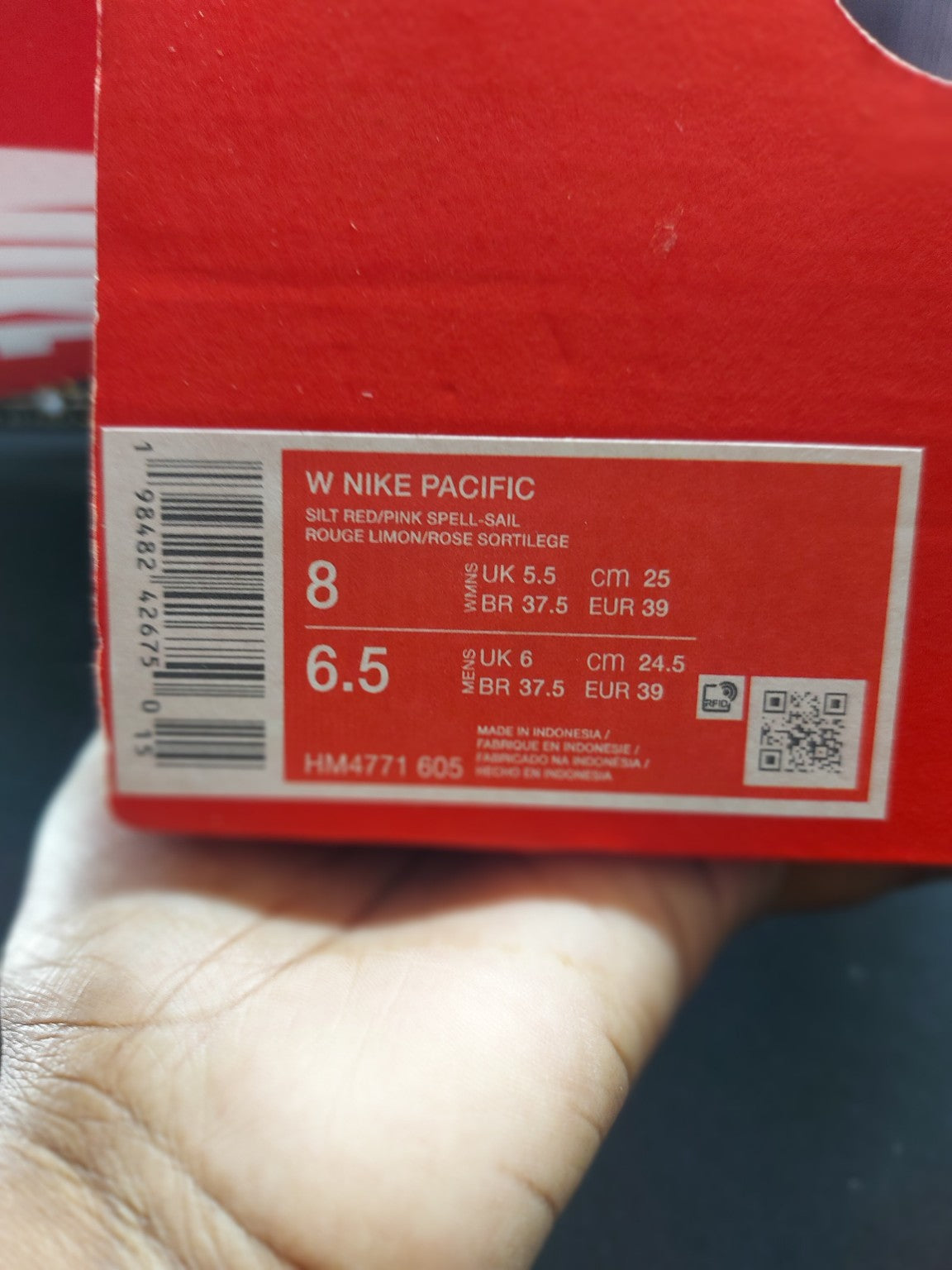 Nike Pacific HM4771-605 original box label women's 8