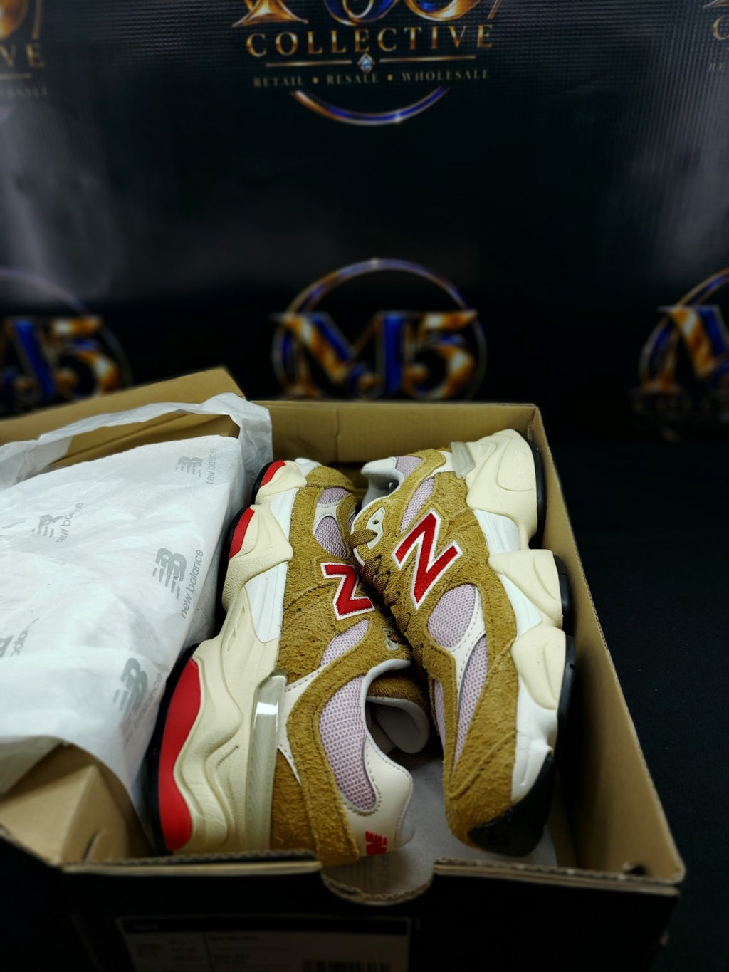 New Balance 9060 Beige Pink sneakers in original box