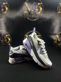 Nike Air Max 90 EasyOn kids shoes white grey black and purple size 1Y