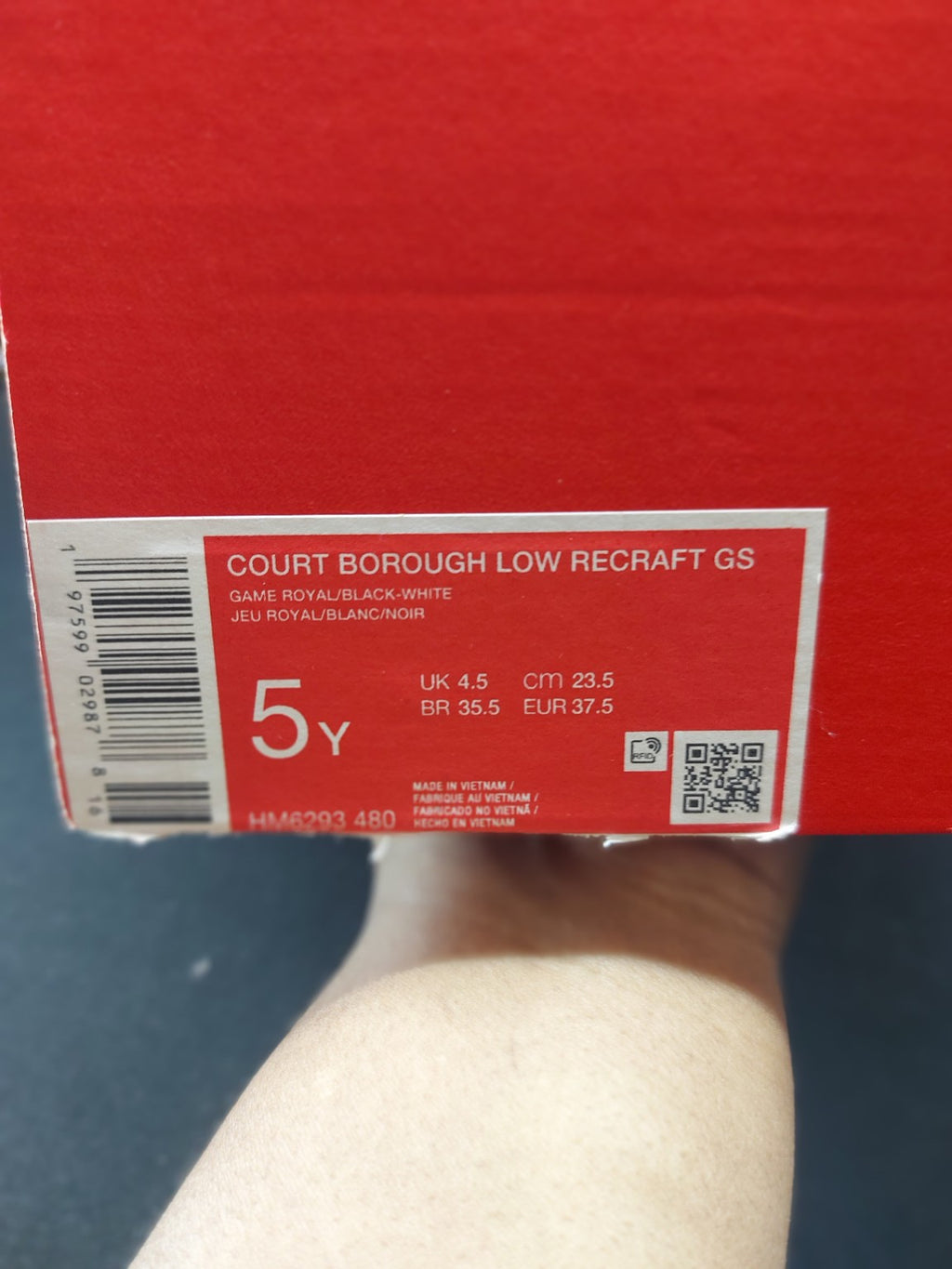 Actual Nike Court Borough Low Recraft GS size 5Y photo 4