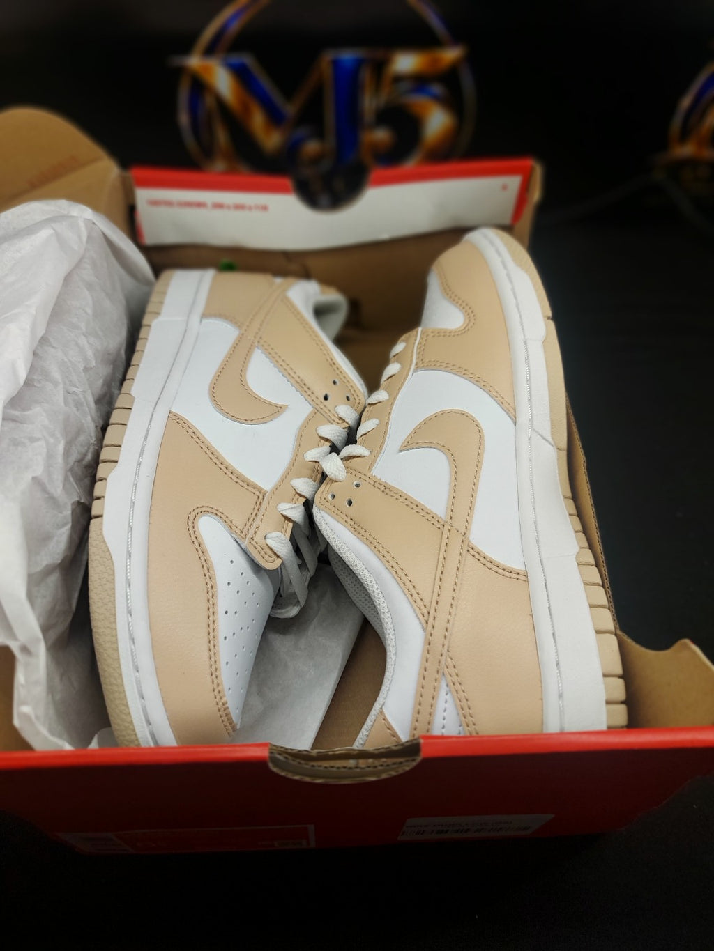 Actual Nike Dunk Low GS White Shimmer 6.5Y photo 2