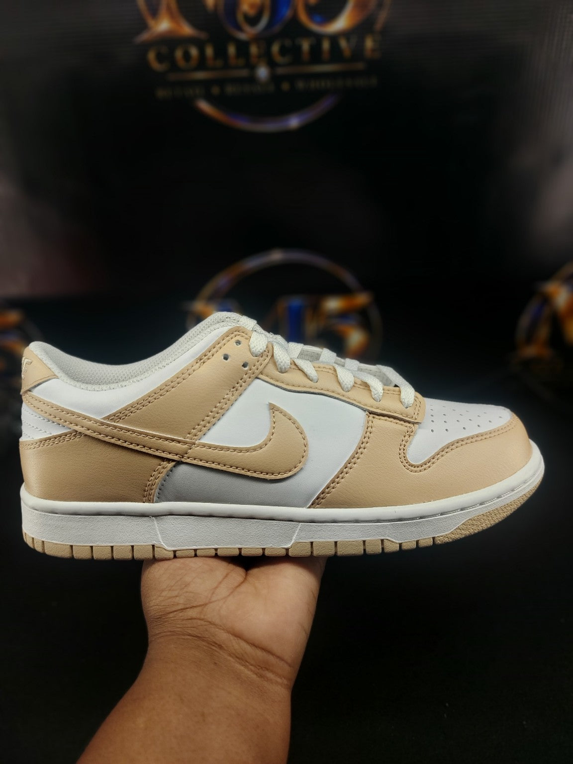 Actual Nike Dunk Low GS White Shimmer 6.5Y photo 3