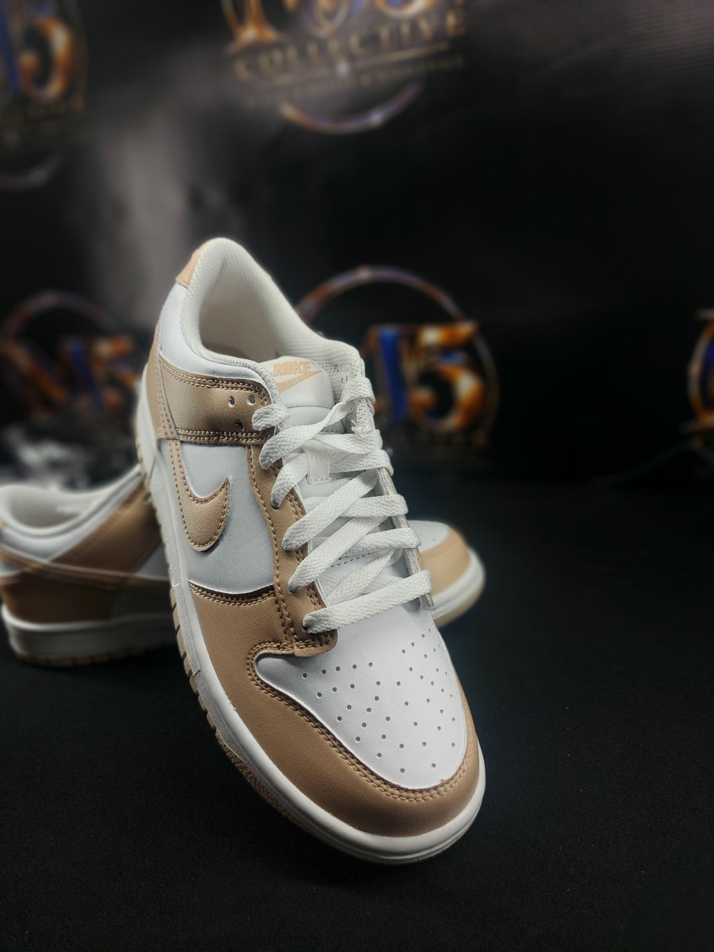 Actual Nike Dunk Low GS White Shimmer 6.5Y photo 6