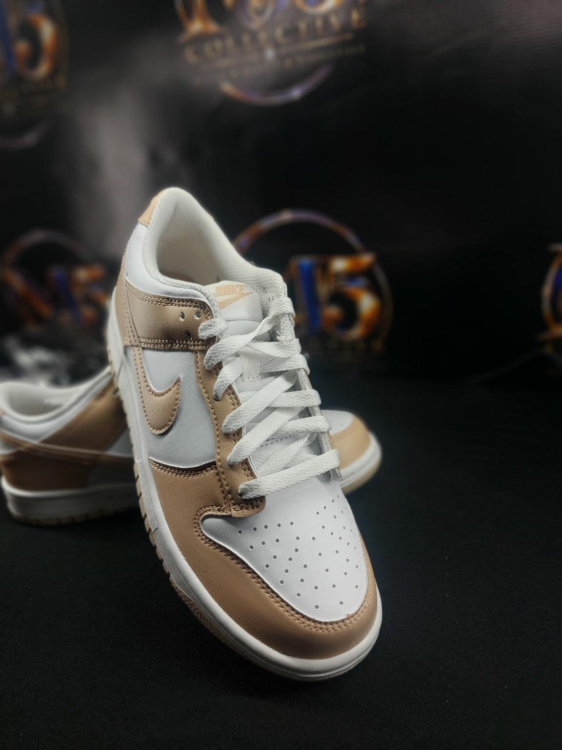 Actual Nike Dunk Low GS White Shimmer 6.5Y photo 6