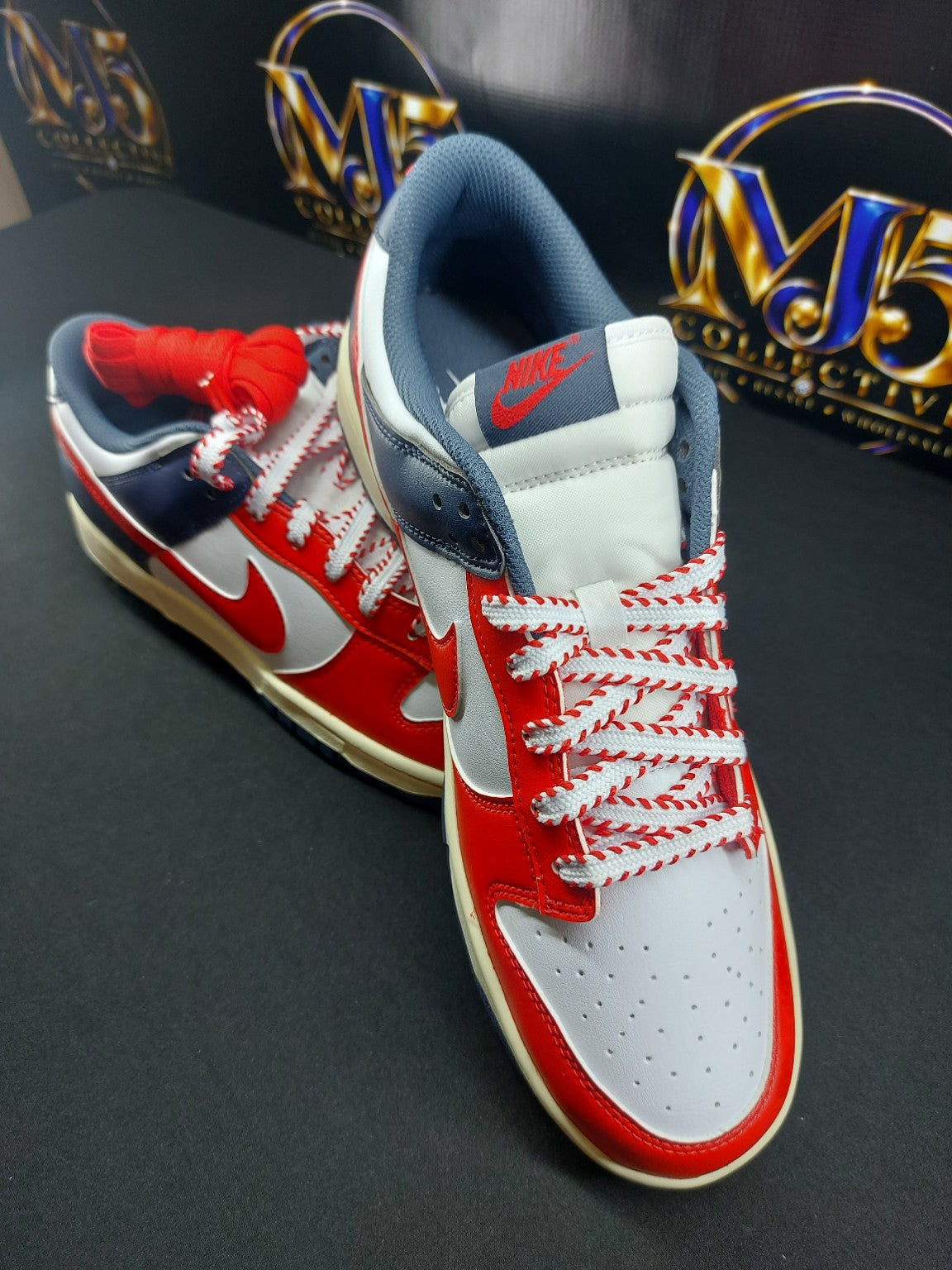 Nike Dunk Low Retro White University Red men's size 10 - front view