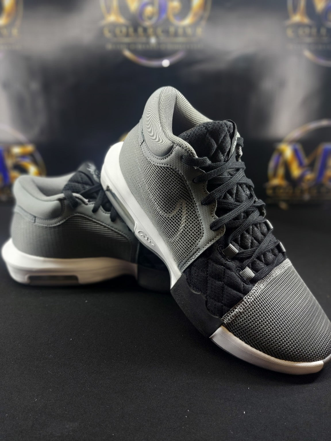 Nike LeBron Witness VIII Cool Grey White Black side view