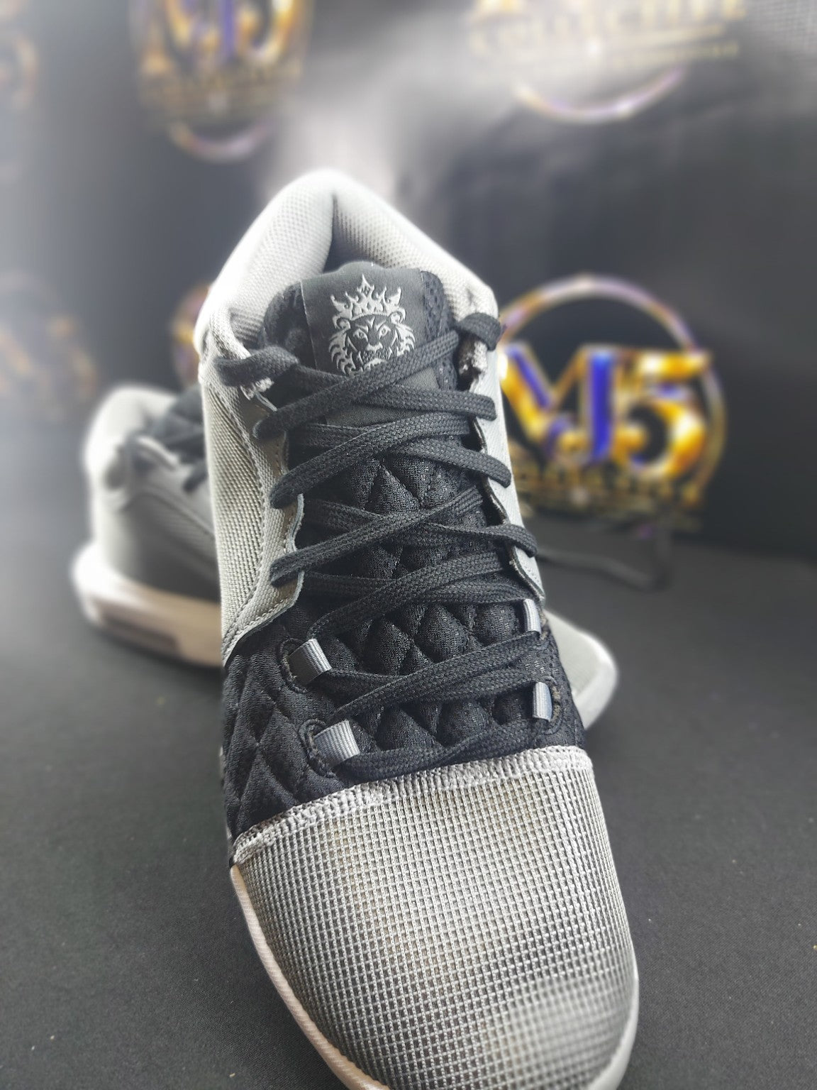 Nike LeBron Witness VIII Cool Grey White Black front view