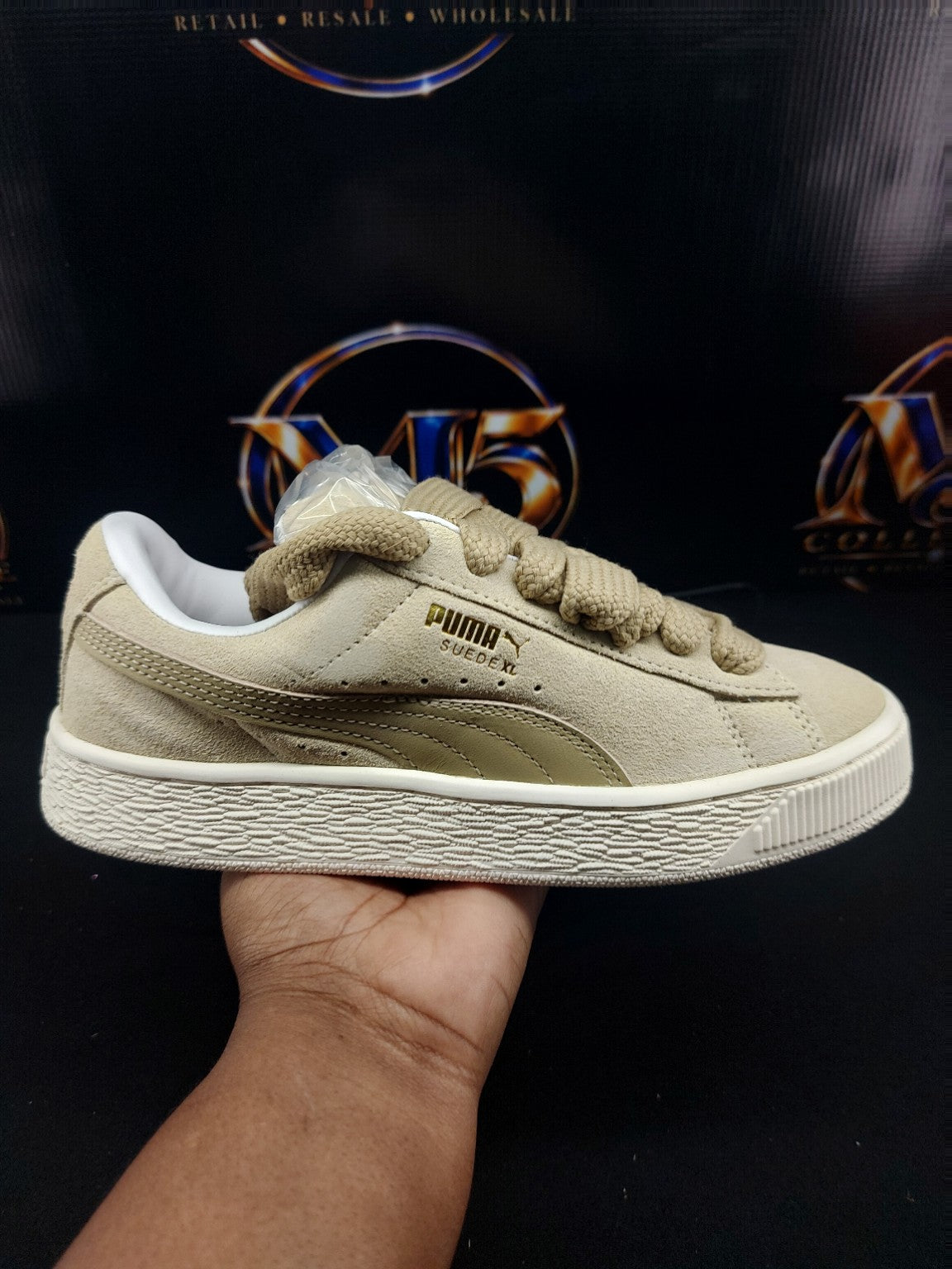Puma Suede XL beige women's 6 original photo 2