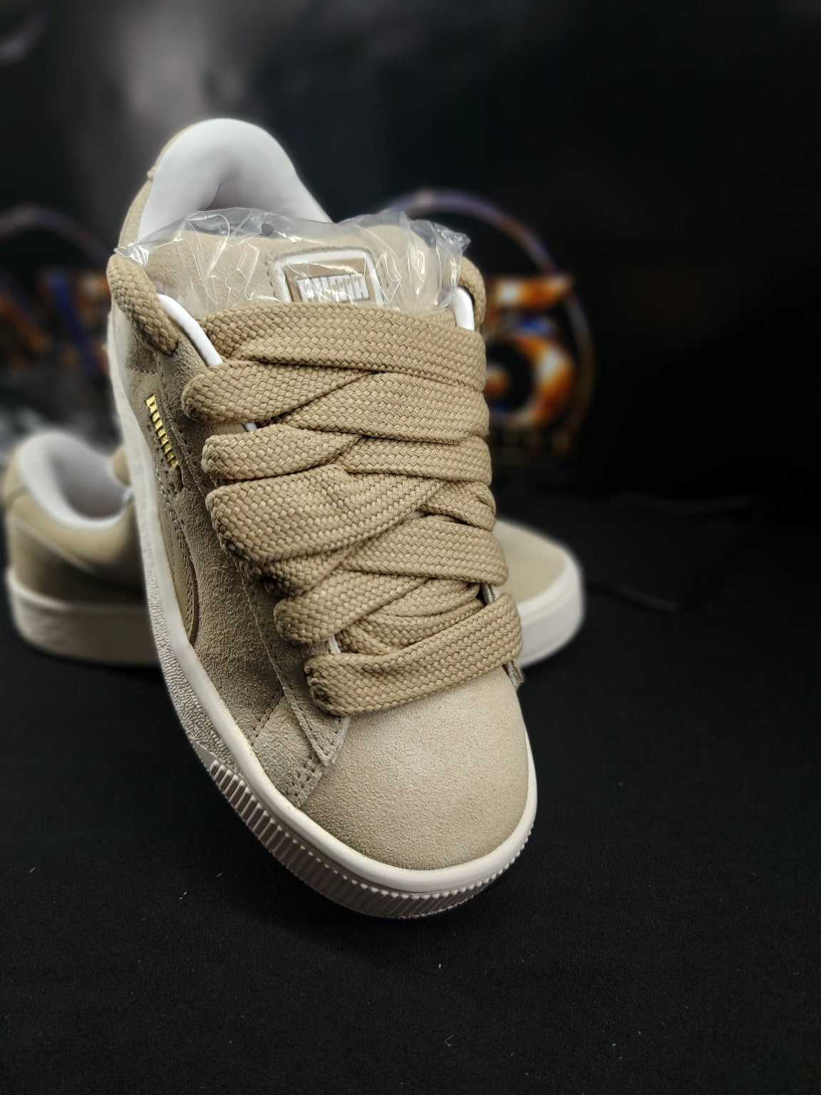 Puma Suede XL beige women's 6 original photo 5